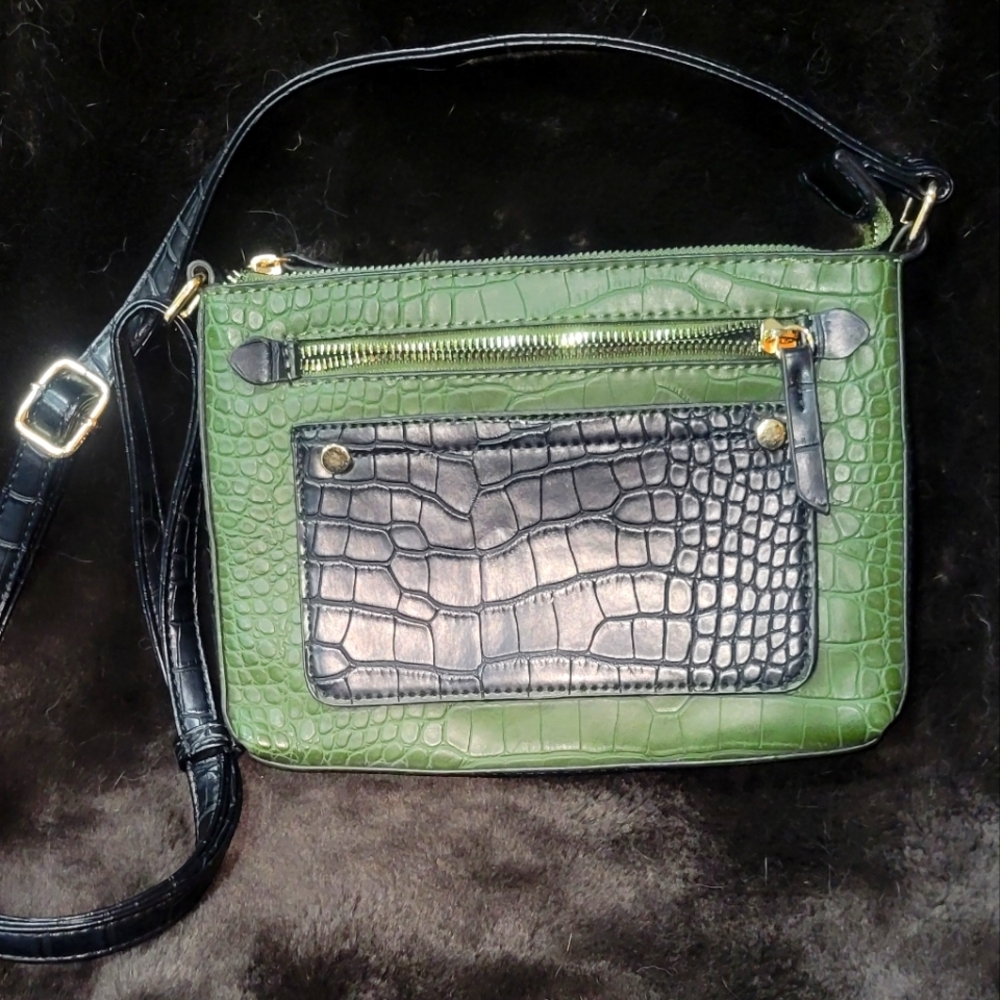 Faux alligator purse